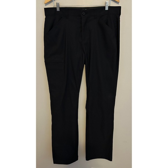Eddie Bauer Rainier Tech Pants Mens 38x34 Black Lightweight Hiking Travel Cargo - Picture 1 of 11
